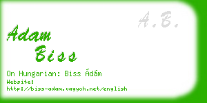 adam biss business card